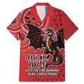 Personalised Dragons NAIDOC Week 2024 Family Matching Mermaid Dress and Hawaiian Shirt Aboriginal Fire Burning Sparks