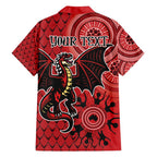 Personalised Dragons NAIDOC Week 2024 Family Matching Off Shoulder Maxi Dress and Hawaiian Shirt Aboriginal Fire Burning Sparks