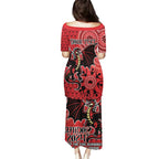 Personalised Dragons NAIDOC Week 2024 Family Matching Puletasi and Hawaiian Shirt Aboriginal Fire Burning Sparks
