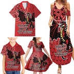 Personalised Dragons NAIDOC Week 2024 Family Matching Summer Maxi Dress and Hawaiian Shirt Aboriginal Fire Burning Sparks