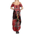 Personalised Dragons NAIDOC Week 2024 Family Matching Summer Maxi Dress and Hawaiian Shirt Aboriginal Fire Burning Sparks