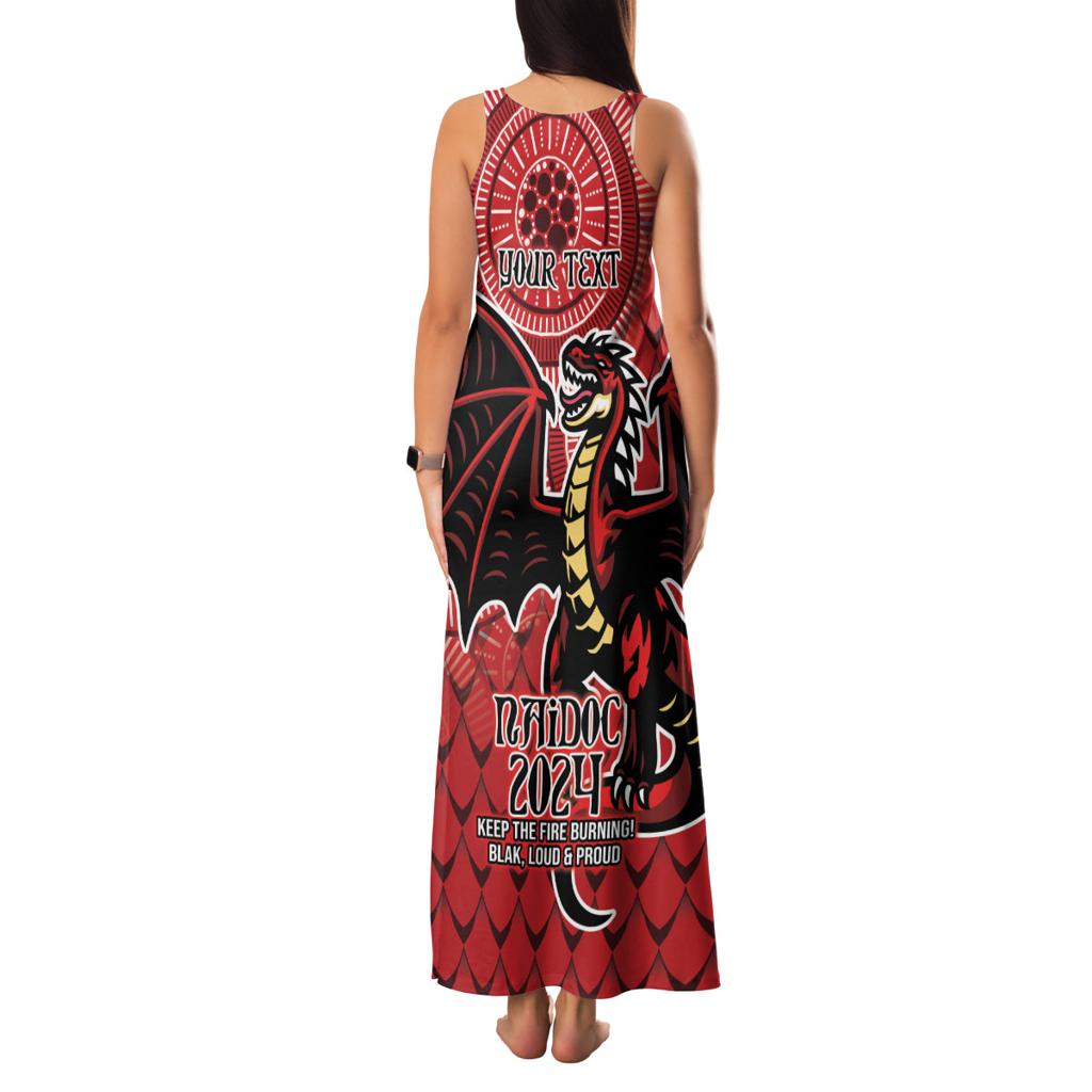 Personalised Dragons NAIDOC Week 2024 Family Matching Tank Maxi Dress and Hawaiian Shirt Aboriginal Fire Burning Sparks