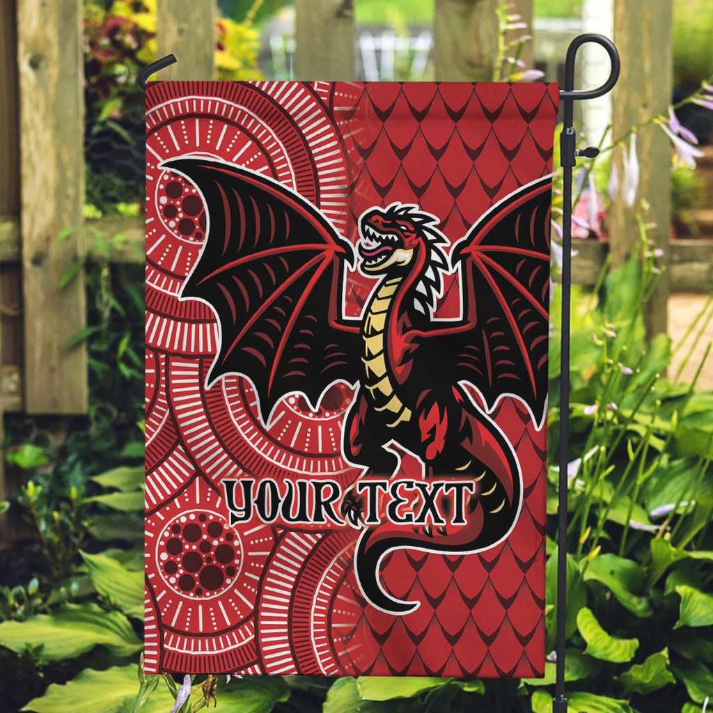 Personalised Dragons NAIDOC Week 2024 Garden Flag Aboriginal Fire Burning Sparks