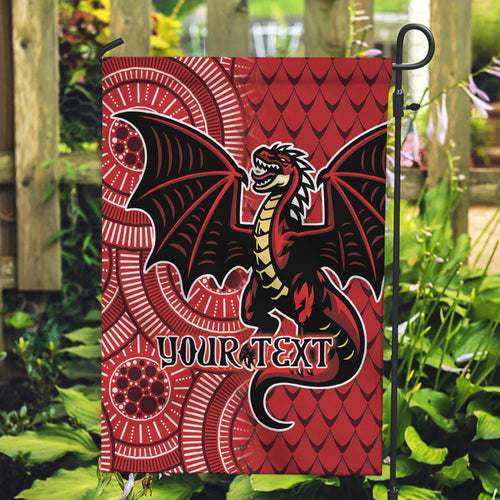 Personalised Dragons NAIDOC Week 2024 Garden Flag Aboriginal Fire Burning Sparks