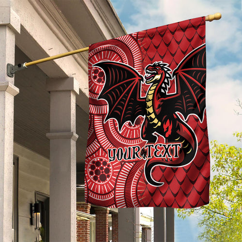 Personalised Dragons NAIDOC Week 2024 Garden Flag Aboriginal Fire Burning Sparks