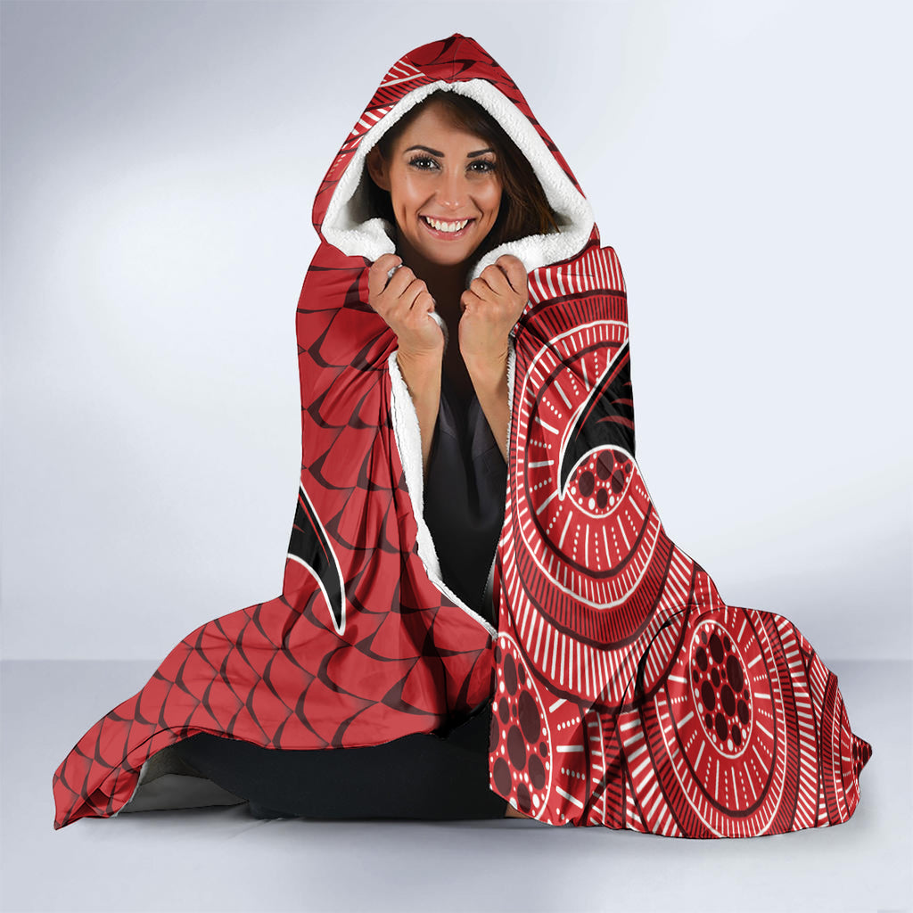 Personalised Dragons NAIDOC Week 2024 Hooded Blanket Aboriginal Fire Burning Sparks