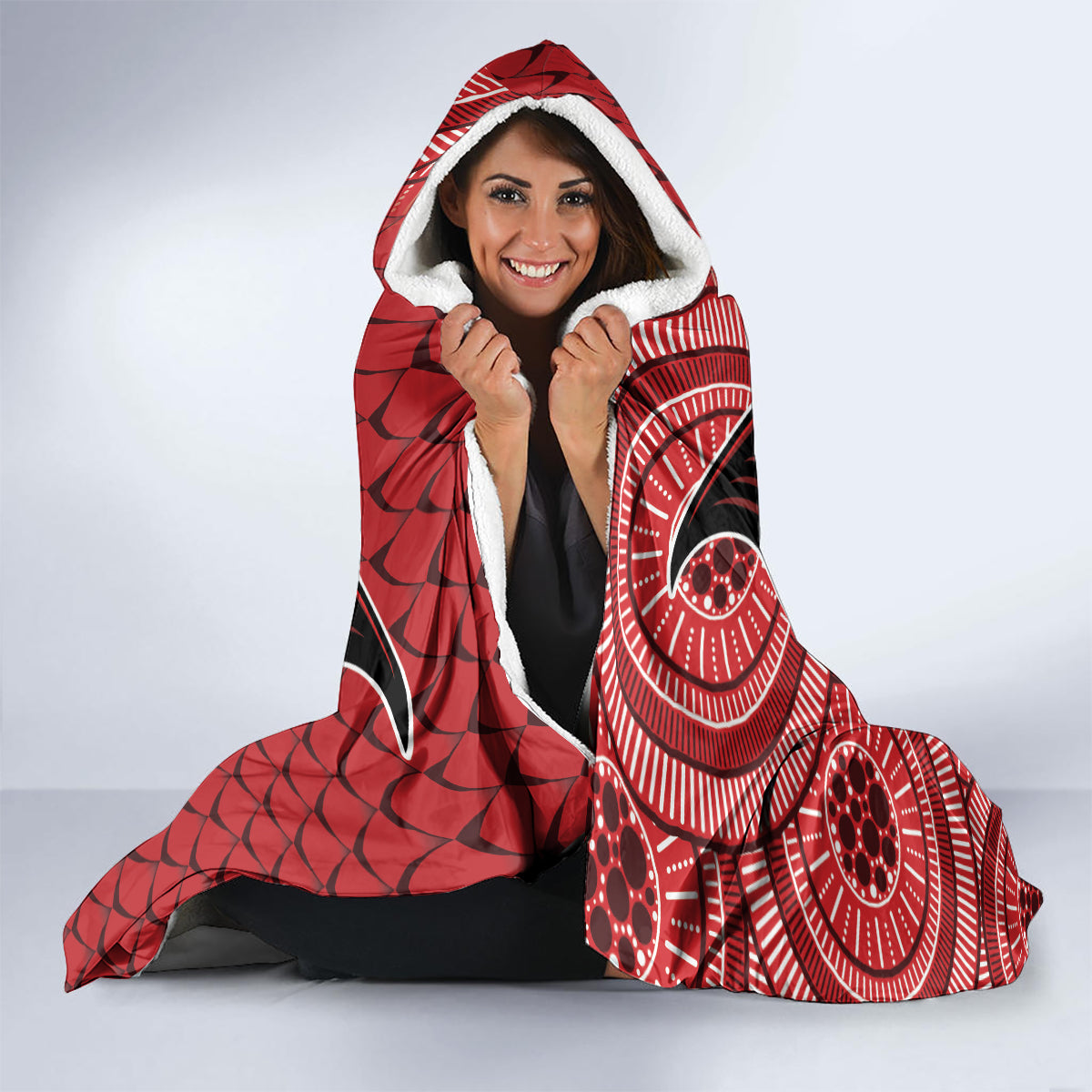 Personalised Dragons NAIDOC Week 2024 Hooded Blanket Aboriginal Fire Burning Sparks