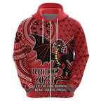 Personalised Dragons NAIDOC Week 2024 Hoodie Aboriginal Fire Burning Sparks