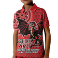 Personalised Dragons NAIDOC Week 2024 Kid Polo Shirt Aboriginal Fire Burning Sparks