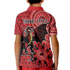 Personalised Dragons NAIDOC Week 2024 Kid Polo Shirt Aboriginal Fire Burning Sparks
