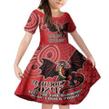 Personalised Dragons NAIDOC Week 2024 Kid Short Sleeve Dress Aboriginal Fire Burning Sparks