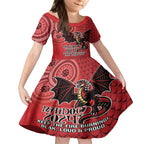 Personalised Dragons NAIDOC Week 2024 Kid Short Sleeve Dress Aboriginal Fire Burning Sparks