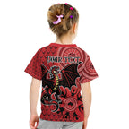 Personalised Dragons NAIDOC Week 2024 Kid T Shirt Aboriginal Fire Burning Sparks