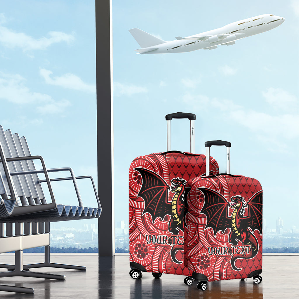 Personalised Dragons NAIDOC Week 2024 Luggage Cover Aboriginal Fire Burning Sparks