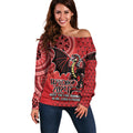 Personalised Dragons NAIDOC Week 2024 Off Shoulder Sweater Aboriginal Fire Burning Sparks