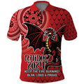 Personalised Dragons NAIDOC Week 2024 Polo Shirt Aboriginal Fire Burning Sparks