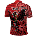 Personalised Dragons NAIDOC Week 2024 Polo Shirt Aboriginal Fire Burning Sparks