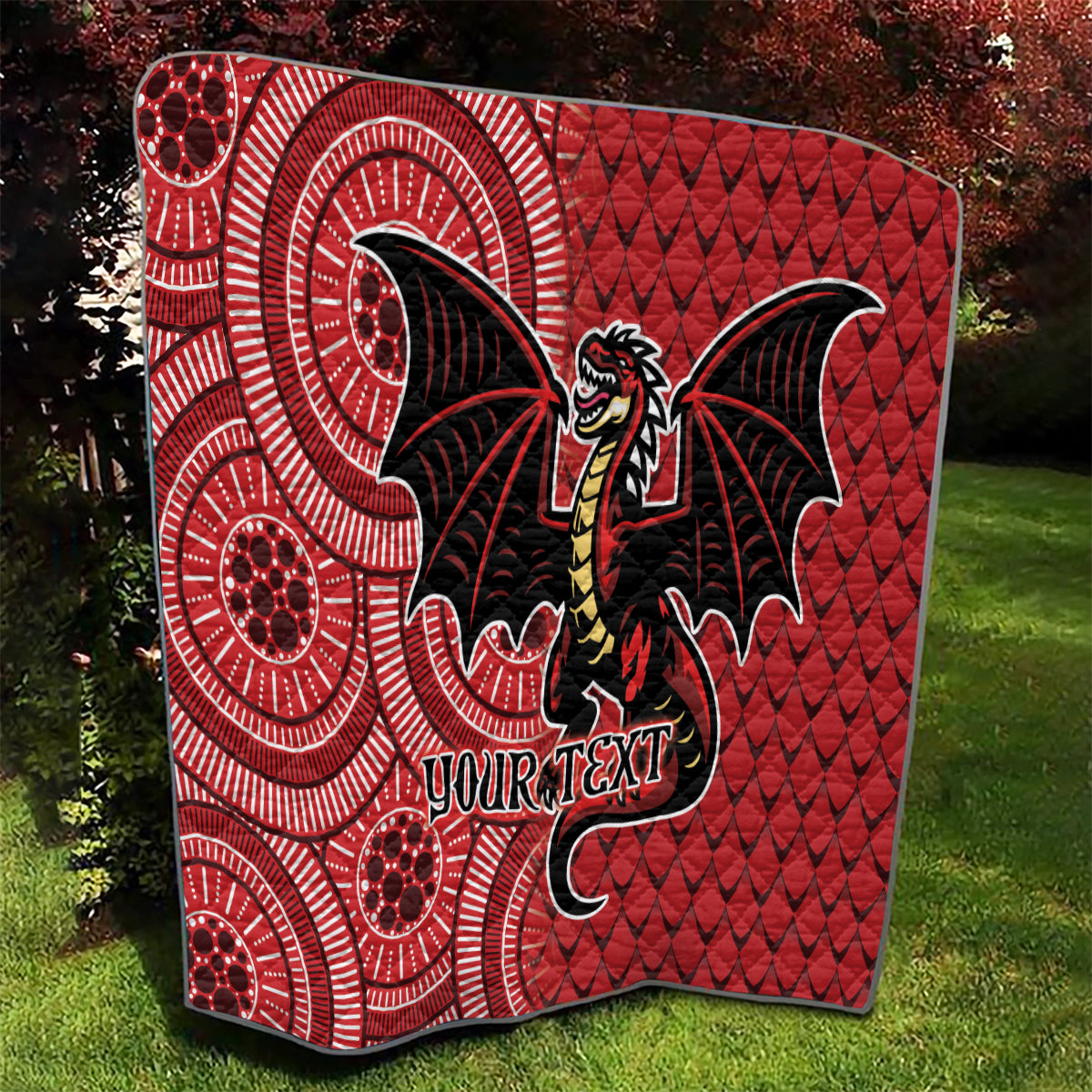 Personalised Dragons NAIDOC Week 2024 Quilt Aboriginal Fire Burning Sparks