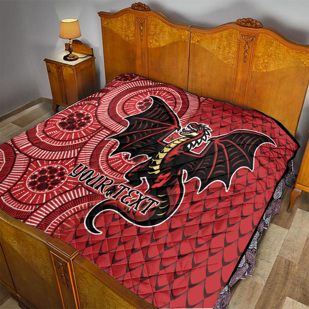 Personalised Dragons NAIDOC Week 2024 Quilt Aboriginal Fire Burning Sparks