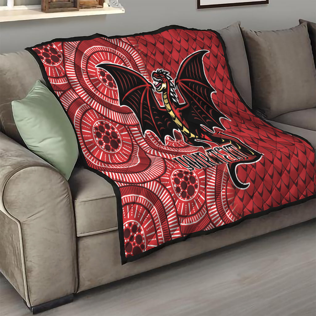 Personalised Dragons NAIDOC Week 2024 Quilt Aboriginal Fire Burning Sparks