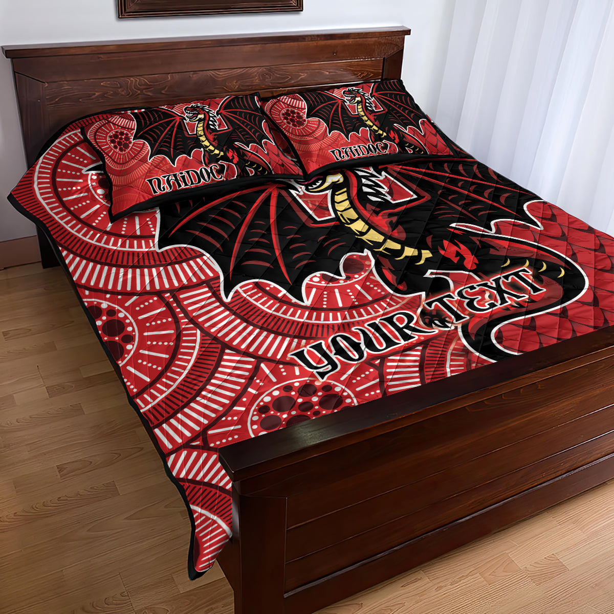 Personalised Dragons NAIDOC Week 2024 Quilt Bed Set Aboriginal Fire Burning Sparks
