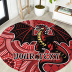 Personalised Dragons NAIDOC Week 2024 Round Carpet Aboriginal Fire Burning Sparks