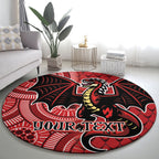 Personalised Dragons NAIDOC Week 2024 Round Carpet Aboriginal Fire Burning Sparks