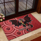 Personalised Dragons NAIDOC Week 2024 Rubber Doormat Aboriginal Fire Burning Sparks