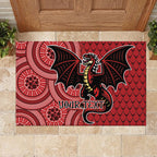 Personalised Dragons NAIDOC Week 2024 Rubber Doormat Aboriginal Fire Burning Sparks