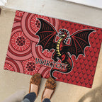 Personalised Dragons NAIDOC Week 2024 Rubber Doormat Aboriginal Fire Burning Sparks