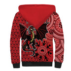 Personalised Dragons NAIDOC Week 2024 Sherpa Hoodie Aboriginal Fire Burning Sparks