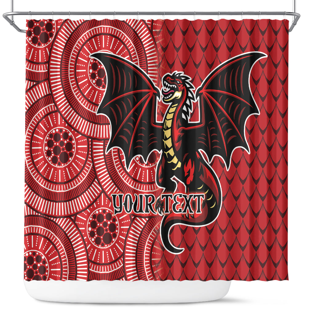 Personalised Dragons NAIDOC Week 2024 Shower Curtain Aboriginal Fire Burning Sparks