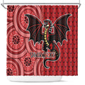 Personalised Dragons NAIDOC Week 2024 Shower Curtain Aboriginal Fire Burning Sparks