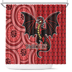 Personalised Dragons NAIDOC Week 2024 Shower Curtain Aboriginal Fire Burning Sparks