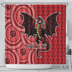 Personalised Dragons NAIDOC Week 2024 Shower Curtain Aboriginal Fire Burning Sparks