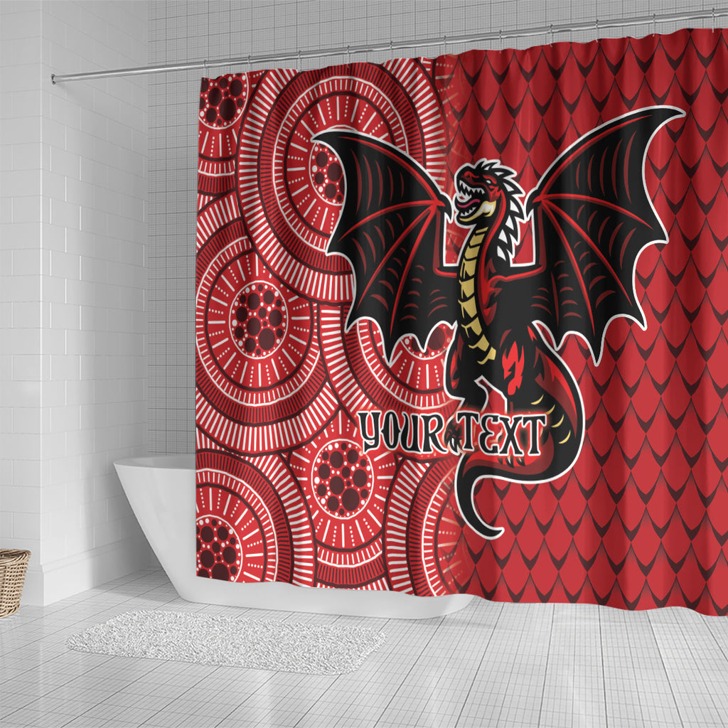 Personalised Dragons NAIDOC Week 2024 Shower Curtain Aboriginal Fire Burning Sparks