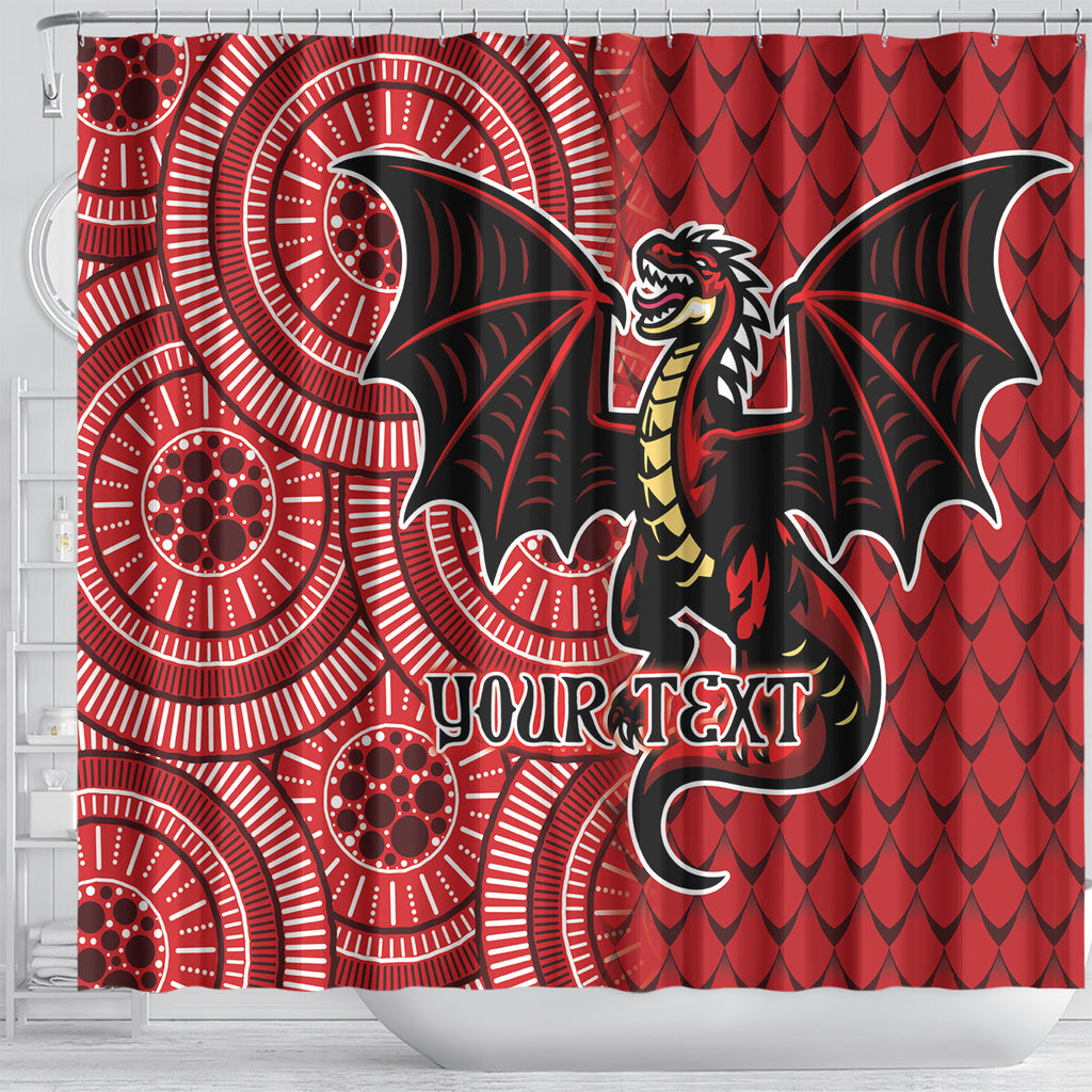 Personalised Dragons NAIDOC Week 2024 Shower Curtain Aboriginal Fire Burning Sparks
