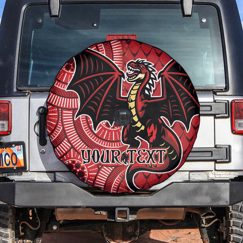 Personalised Dragons NAIDOC Week 2024 Spare Tire Cover Aboriginal Fire Burning Sparks