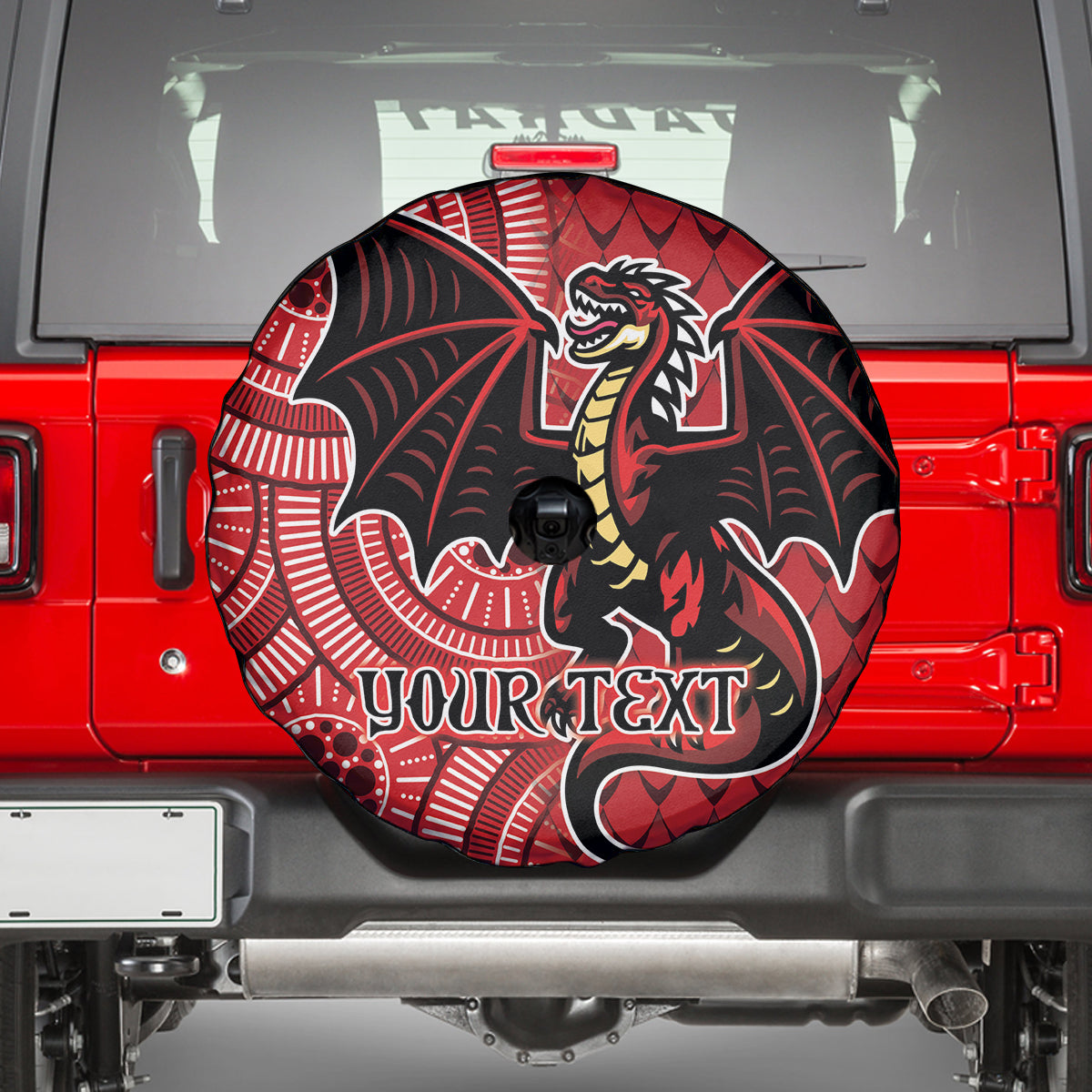 Personalised Dragons NAIDOC Week 2024 Spare Tire Cover Aboriginal Fire Burning Sparks