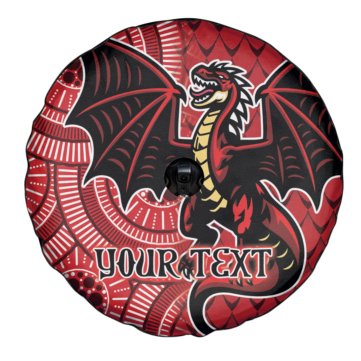 Personalised Dragons NAIDOC Week 2024 Spare Tire Cover Aboriginal Fire Burning Sparks