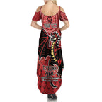 Personalised Dragons NAIDOC Week 2024 Summer Maxi Dress Aboriginal Fire Burning Sparks