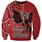 Personalised Dragons NAIDOC Week 2024 Sweatshirt Aboriginal Fire Burning Sparks