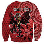 Personalised Dragons NAIDOC Week 2024 Sweatshirt Aboriginal Fire Burning Sparks