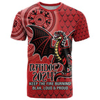 Personalised Dragons NAIDOC Week 2024 T Shirt Aboriginal Fire Burning Sparks