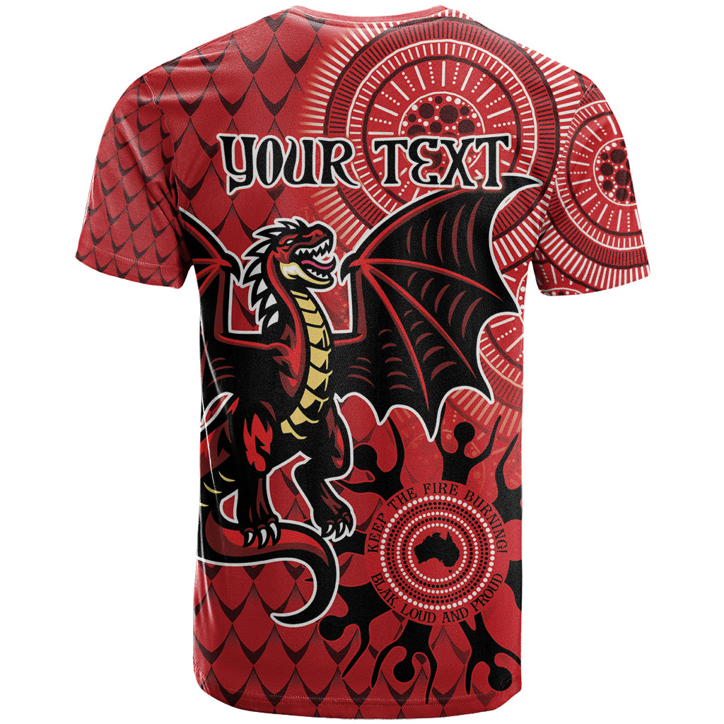 Personalised Dragons NAIDOC Week 2024 T Shirt Aboriginal Fire Burning Sparks
