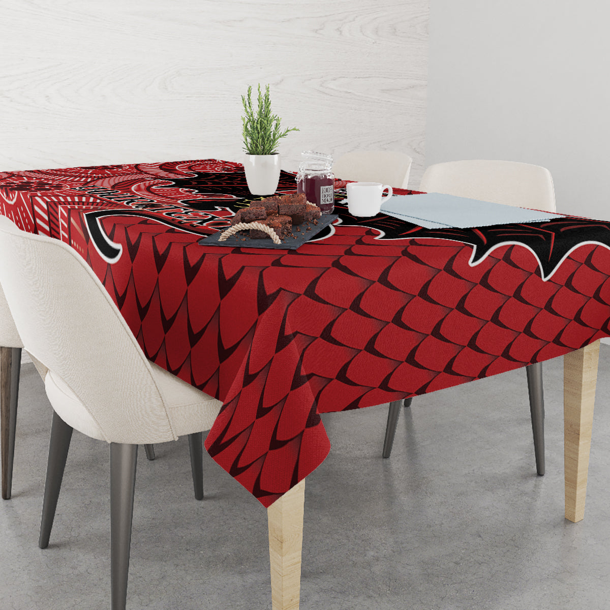 Personalised Dragons NAIDOC Week 2024 Tablecloth Aboriginal Fire Burning Sparks