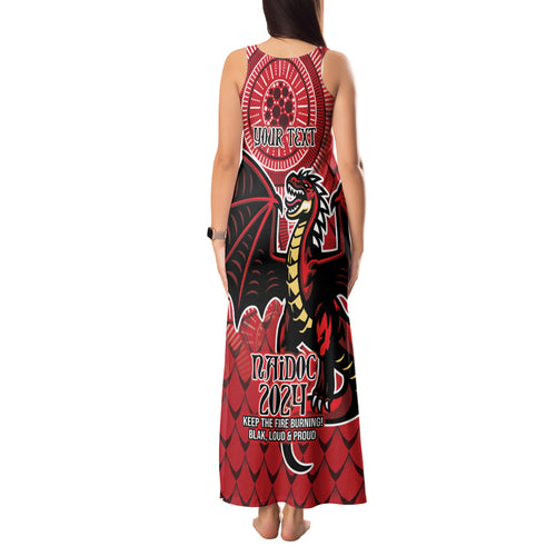 Personalised Dragons NAIDOC Week 2024 Tank Maxi Dress Aboriginal Fire Burning Sparks