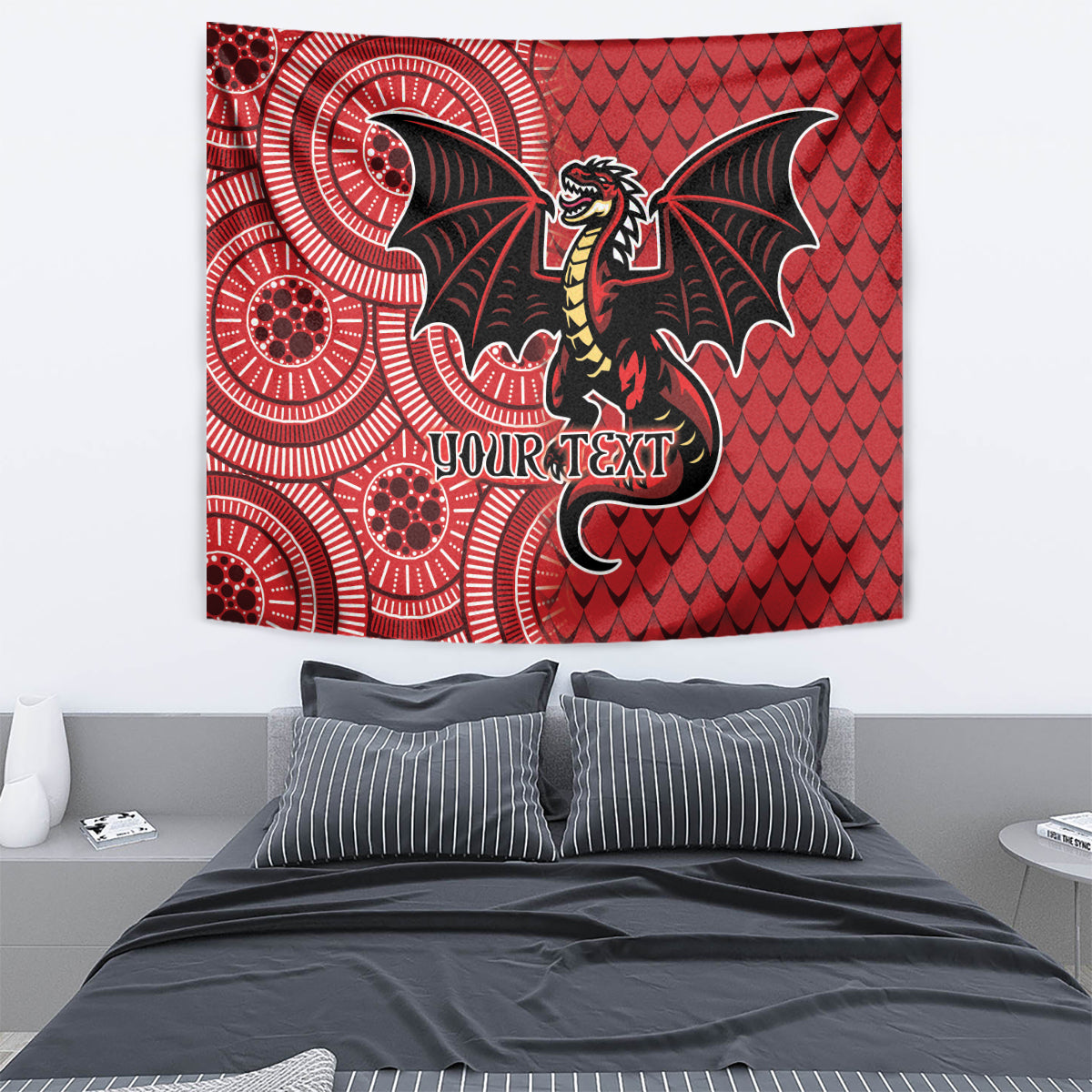 Personalised Dragons NAIDOC Week 2024 Tapestry Aboriginal Fire Burning Sparks