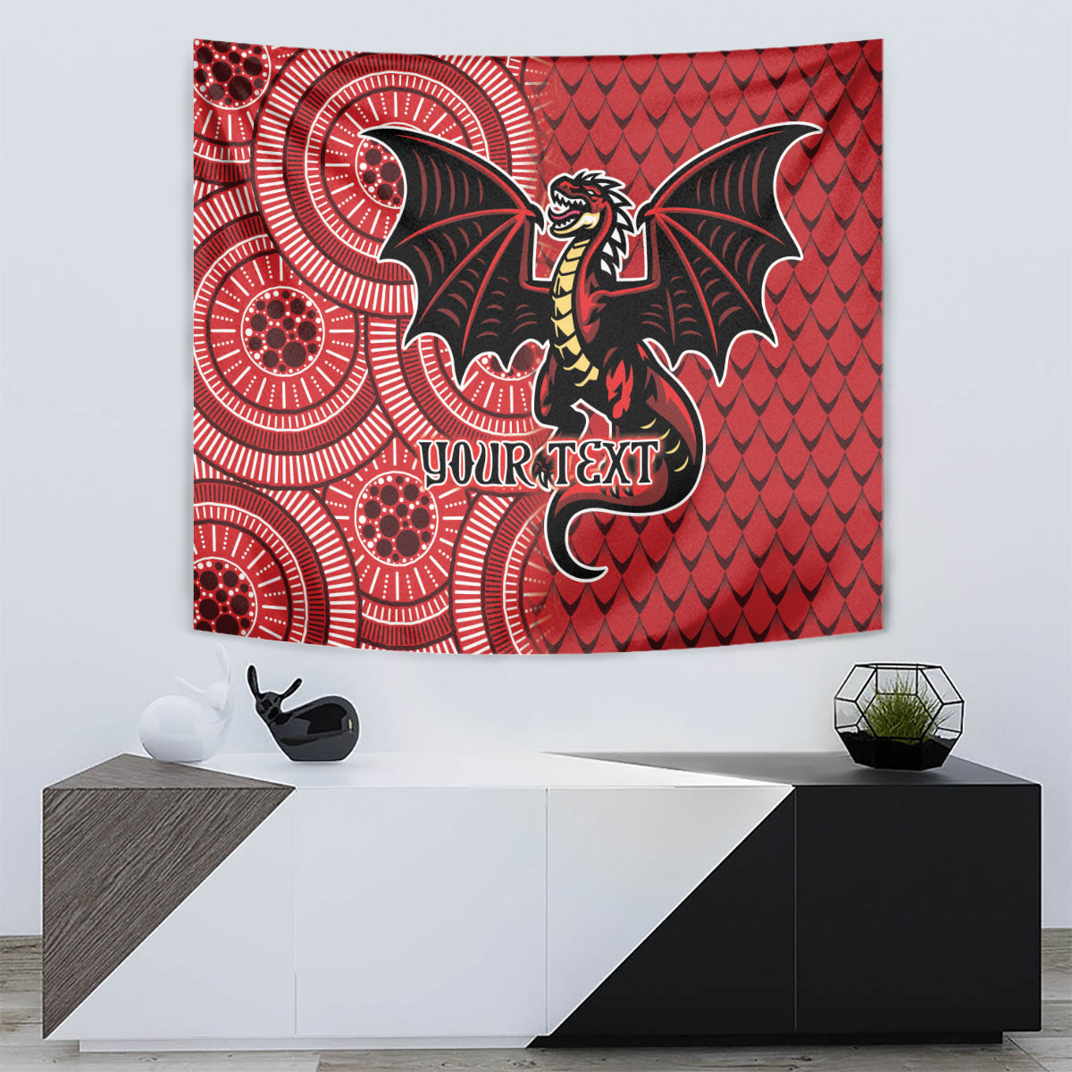 Personalised Dragons NAIDOC Week 2024 Tapestry Aboriginal Fire Burning Sparks