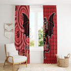 Personalised Dragons NAIDOC Week 2024 Window Curtain Aboriginal Fire Burning Sparks